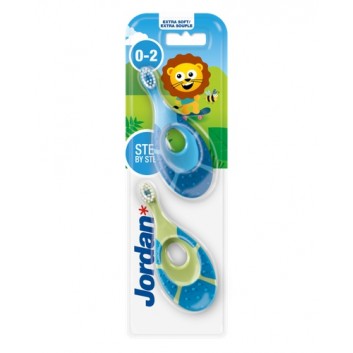 Jordan Step By Step Szczoteczka dla dzieci 0-2 lata Extra Soft,  2 sztuki