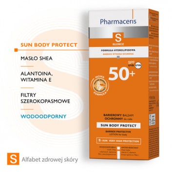 PHARMACERIS S SUN BODY PROTECT Hydrolipidowy ochronny balsam do ciała SPF50+ - 150 ml  - obrazek 3 - Apteka internetowa Melissa