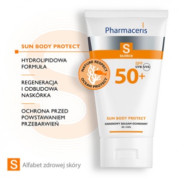 PHARMACERIS S SUN BODY PROTECT Hydrolipidowy ochronny balsam do ciała SPF50+ - 150 ml  - obrazek 4 - Apteka internetowa Melissa