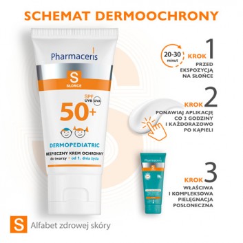 PHARMACERIS S Bezpieczny krem ochronny do twarzy dla dzieci SPF50+ - 50 ml - obrazek 5 - Apteka internetowa Melissa