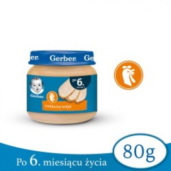 GERBER Obiadek delikatny indyk po 6. miesiącu - 80 g - cena, opinie, skład - obrazek 2