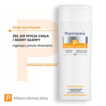 Pharmaceris P PURI-ICHTILIUM Żel do mycia ciała i skóry głowy, 250 ml - obrazek 2 - Apteka internetowa Melissa