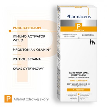 Pharmaceris P Puri-Ichtilium, żel do mycia ciała i skóry głowy, 250 ml - obrazek 3