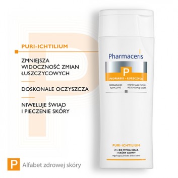 Pharmaceris P PURI-ICHTILIUM Żel do mycia ciała i skóry głowy, 250 ml - obrazek 4 - Apteka internetowa Melissa