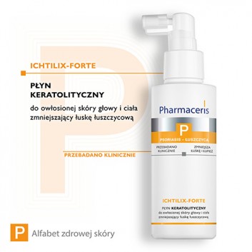PHARMACERIS P ICHTILIX-FORTE Płyn keratolityczny do owłosionej skóry głowy i ciała - 125 ml - obrazek 2