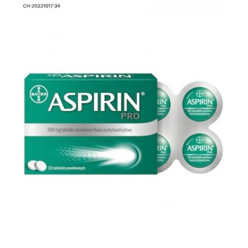 ASPIRIN PRO, 20 tabletek - obrazek 1 - Apteka internetowa Melissa