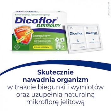 Dicoflor Elektrolity Proszek - 12 saszetek (6 porcji) - obrazek 3 - Apteka internetowa Melissa