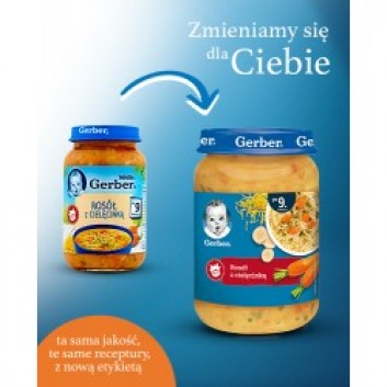 GERBER Zupka domowy rosołek z cielęcinką po 9 miesiącu - 190 g - obrazek 3