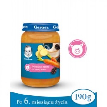 GERBER Obiadek schabik ze śliwką w warzywach po 6. miesiącu - 190 g - cena, opinie, stosowanie - obrazek 2