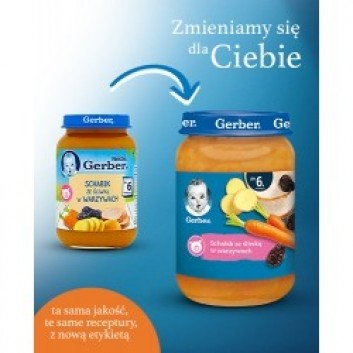 GERBER Obiadek schabik ze śliwką w warzywach po 6. miesiącu - 190 g - cena, opinie, stosowanie - obrazek 3