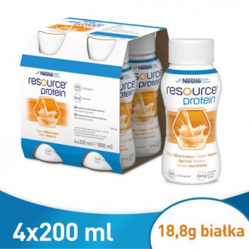 RESOURCE PROTEIN Smak morelowy, 4 x 200 ml - obrazek 1 - Apteka internetowa Melissa