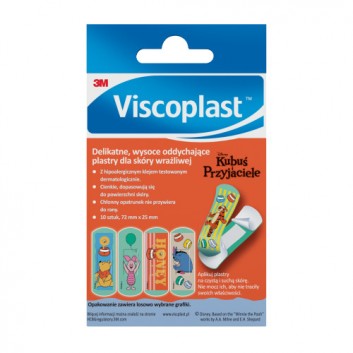 VISCOPLAST Plastry dla dzieci 'Kubuś Puchatek', 10 szt. - obrazek 1 - Apteka internetowa Melissa