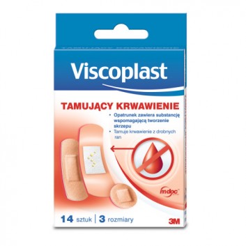 VISCOPLAST Plastry uniwersalne tamujące krwawienie, 14 sztuk - obrazek 1 - Apteka internetowa Melissa