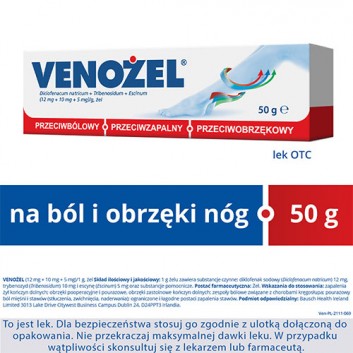 VENOŻEL Żel przeciwbólowy i przeciwobrzękowy - 50 g - obrazek 2