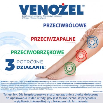 VENOŻEL Żel przeciwbólowy i przeciwobrzękowy - 50 g - obrazek 3