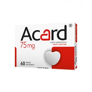 Acard, 75 mg, tabletki dojelitowe powlekane, 60 sztuk