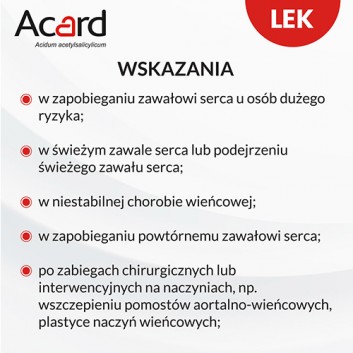 Acard, 75 mg, tabletki dojelitowe powlekane, 60 sztuk - obrazek 3