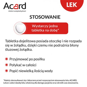 Acard, 75 mg, tabletki dojelitowe powlekane, 60 sztuk - obrazek 5