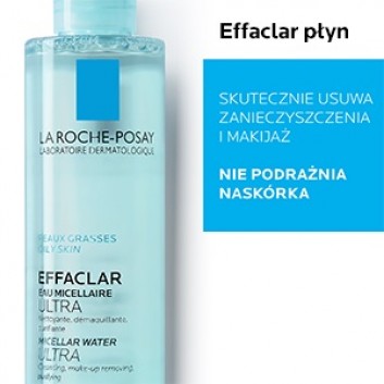 LA ROCHE-POSAY EFFACLAR Płyn micelarny ultra - 400 ml - cena, opinie, właściwości - obrazek 3 - Apteka internetowa Melissa