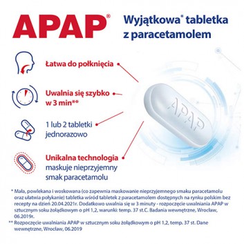 APAP - Paracetamol 500 mg - 100 tabl. - obrazek 5 - Apteka internetowa Melissa