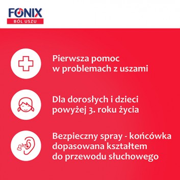 FONIX BÓL USZU Preparat w sprayu, 15 ml - obrazek 4 - Apteka internetowa Melissa