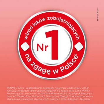 Rennie Fruit o smaku owocowym, na zgagę, refluks i niestrawność, 24 tabletki do ssania - obrazek 4