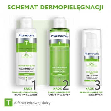 PHARMACERIS T SEBO-ALMOND PEEL  I STOPIEŃ ZŁUSZCZANIA 5% Krem peelingujący, 50 ml - obrazek 5