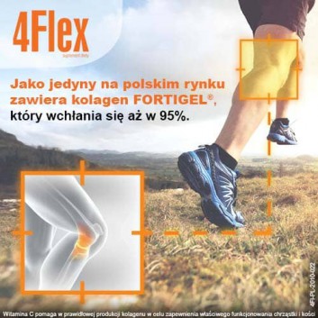 4Flex o smaku czarnej porzeczki  Kolagen nowej generacji - 30 sasz. x 10g (czarna porzeczka) - obrazek 3 - Apteka internetowa Melissa