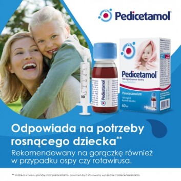 Pedicetamol, 100 mg/ml, roztwór doustny, 60 ml - obrazek 3