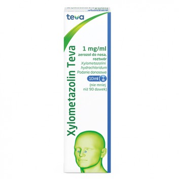 XYLOMETAZOLIN TEVA Aerozol do nosa 1 mg/ml, na katar, 10 ml - obrazek 1 - Apteka internetowa Melissa