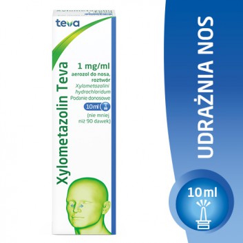 XYLOMETAZOLIN TEVA Aerozol do nosa 1 mg/ml, na katar, 10 ml - obrazek 2 - Apteka internetowa Melissa