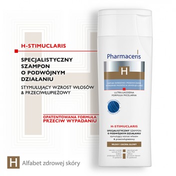 PHARMACERIS H STIMUCLARIS Szampon stymulujący wzrost włosów i przeciwłupieżowy - 250 ml - obrazek 2 - Apteka internetowa Melissa