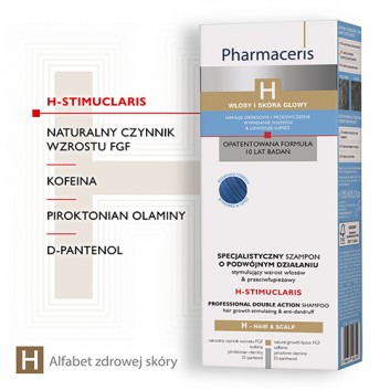 Pharmaceris H-Stimuclaris, specjalistyczny szampon stymulujący wzrost włosów i przeciwłupieżowy, 250 ml - obrazek 3