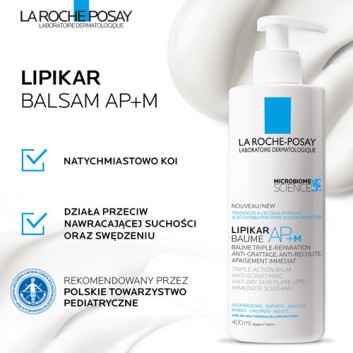 LA ROCHE-POSAY LIPIKAR SYNDET AP+ Krem myjący uzupełniający poziom lipidów, 400 ml - obrazek 5 - Apteka internetowa Melissa