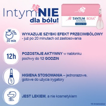 Tantum Rosa, 1 mg/ml, roztwór dopochwowy, 140 ml, 5 butelek - obrazek 5