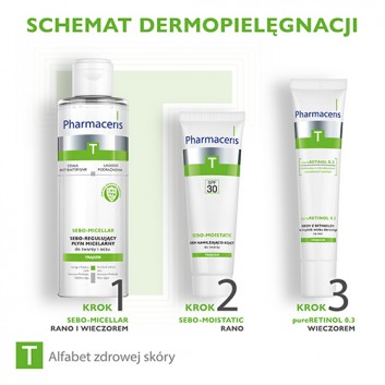 PHARMACERIS T PURERETINOL 0.3, krem z retinolem na trądzik wieku dorosłego na noc, 40 ml - obrazek 5