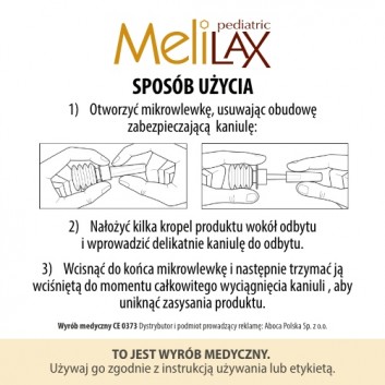 Melilax Pediatric, mikrowlewka doodbytnicza, 6 wlewek - obrazek 4
