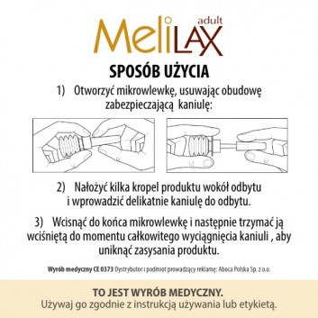 Melilax Adult, mikrowlewka doodbytnicza, 6 wlewek - obrazek 4