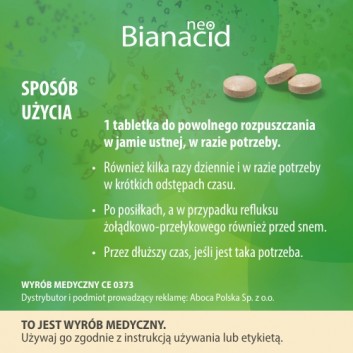 NeoBianacid Nadkwaśność i Refluks, tabletki do ssania, 45 sztuk - obrazek 4