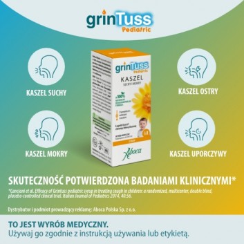 GrinTuss Pediatric, syrop na kaszel suchy i mokry, 128 g - obrazek 2