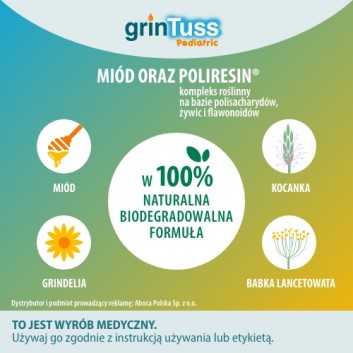 GrinTuss Pediatric, syrop na kaszel suchy i mokry, 128 g - obrazek 3