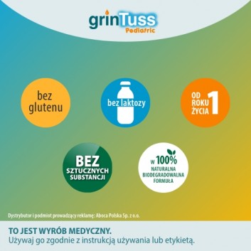 GrinTuss Pediatric, syrop na kaszel suchy i mokry, 128 g - obrazek 4