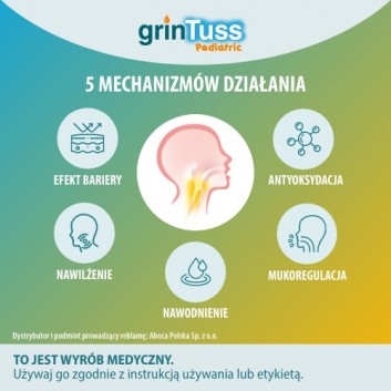 GrinTuss Pediatric, syrop na kaszel suchy i mokry, 128 g - obrazek 5