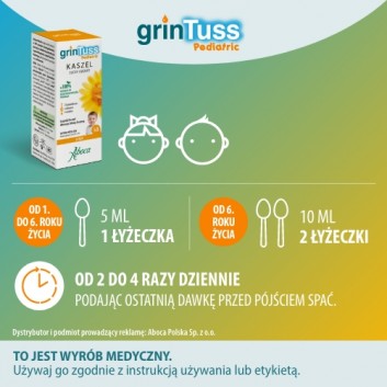 GrinTuss Pediatric, syrop na kaszel suchy i mokry, 128 g - obrazek 6