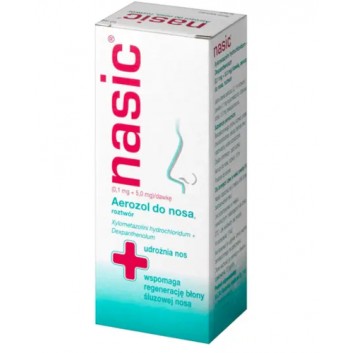 Nasic, (0,1mg+5mg)/dawkę, aerozol do nosa, 10 ml
