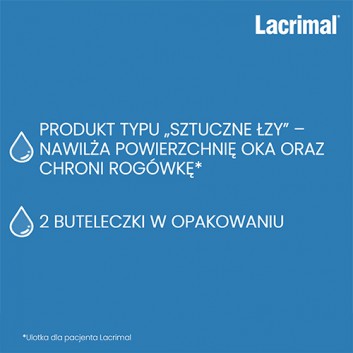 LACRIMAL Krople do oczu, 10 ml (2 x 5 ml) - obrazek 2 - Apteka internetowa Melissa