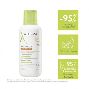 A-Derma Exomega Control Krem emolient, 400 ml - obrazek 2 - Apteka internetowa Melissa