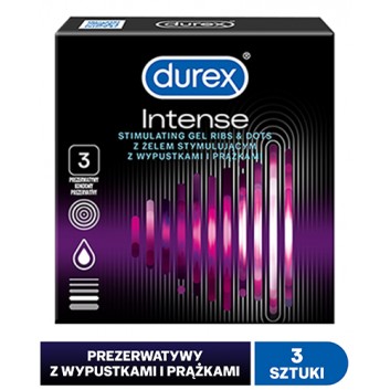 DUREX INTENSE Prezerwatywy - 3 szt. - cena, opinie, właściwości - obrazek 1 - Apteka internetowa Melissa