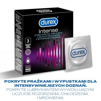 DUREX INTENSE Prezerwatywy - 3 szt. - cena, opinie, właściwości - obrazek 3 - Apteka internetowa Melissa