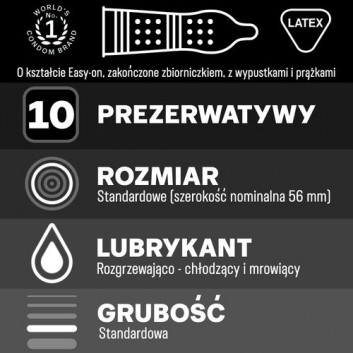 DUREX INTENSE Prezerwatywy - 10 szt. - cena, opinie, właściwości - obrazek 2 - Apteka internetowa Melissa